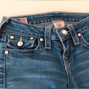 🇱🇷 Authentic TRUE RELIGION Made in U.S.A. 25 Blue Boot cut Low rise